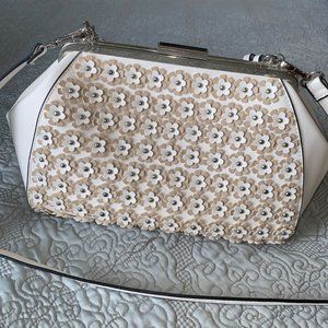 Catherine Malandrino 3D Floral Annabelle Frame Satchel w/dust bag